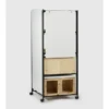 Ensemble complet Pixel sur rayonnage mobile : 1 rayonnage mobile L, 12 boîtes, (8 grande ouverture), 6 coussins tissu