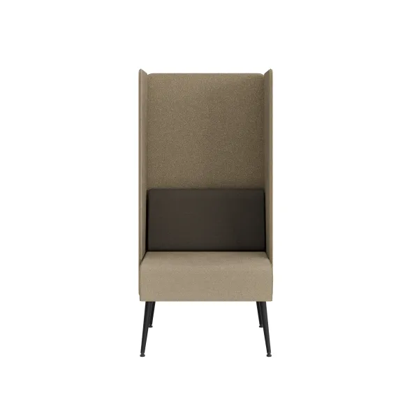 Espace de confidentialité 1 place Modul@ - l. 73 x h. 140 x pr. 73 cm - tissu V - pieds métal