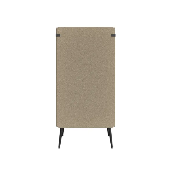 Espace de confidentialité 1 place Modul@ - l. 73 x h. 140 x pr. 73 cm - tissu V - pieds métal