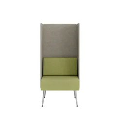 Espace de confidentialité 1 place Modul@ - l. 73 x h. 140 x pr. 73 cm - tissu N - pieds métal