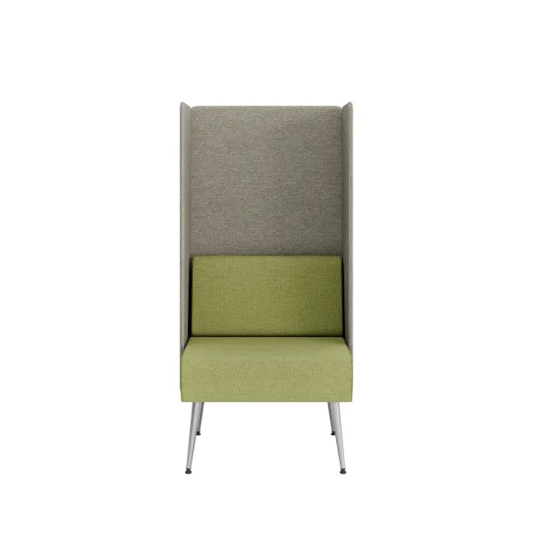 Espace de confidentialité 1 place Modul@ - l. 73 x h. 140 x pr. 73 cm - tissu N - pieds métal