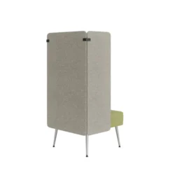 Espace de confidentialité 1 place Modul@ - l. 73 x h. 140 x pr. 73 cm - tissu N - pieds métal