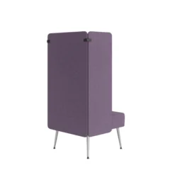 Espace de confidentialité 1 place Modul@ - l. 73 x h. 140 x pr. 73 cm - tissu D - pieds métal