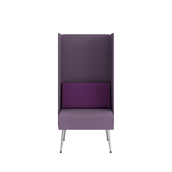 Espace de confidentialité 1 place Modul@ - l. 73 x h. 140 x pr. 73 cm - tissu D - pieds métal