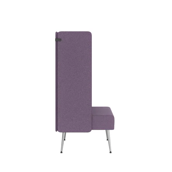 Espace de confidentialité 1 place Modul@ - l. 73 x h. 140 x pr. 73 cm - tissu D - pieds métal