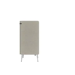 Espace de réunion 2 places Modul@ - l. 206 x h. 140 x pr. 66 cm - textile enduit - pieds métal - avec table
