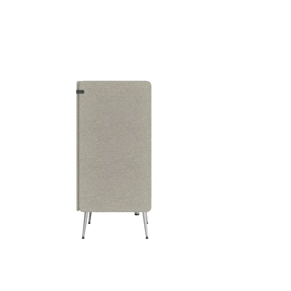 Espace de réunion 2 places Modul@ - l. 206 x h. 140 x pr. 66 cm - textile enduit - pieds métal - avec table