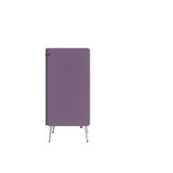 Espace de réunion 2 places Modul@ - l. 206 x h. 140 x pr. 66 cm - tissu D - pieds métal - avec table