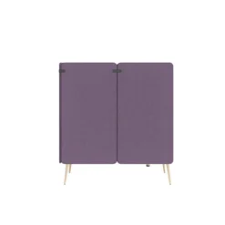 Espace de réunion 4 places Modul@ - l. 206 x h. 140 x pr. 130 cm - tissu D - pieds chêne vernis naturel - avec table