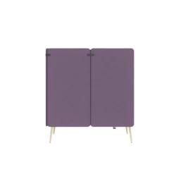Espace de réunion 4 places Modul@ - l. 206 x h. 140 x pr. 130 cm - tissu D - pieds chêne vernis naturel -