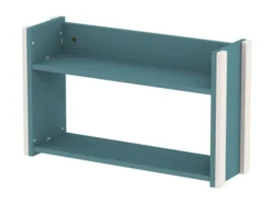 Etagère murale - Naya - l. 83,8 x h. 50 x pr. 24 cm - 2 tablettes - structure hêtre teinté