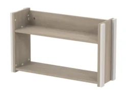Etagère murale - Naya - l. 83,8 x h. 50 x pr. 24 cm - 2 tablettes - structure hêtre teinté