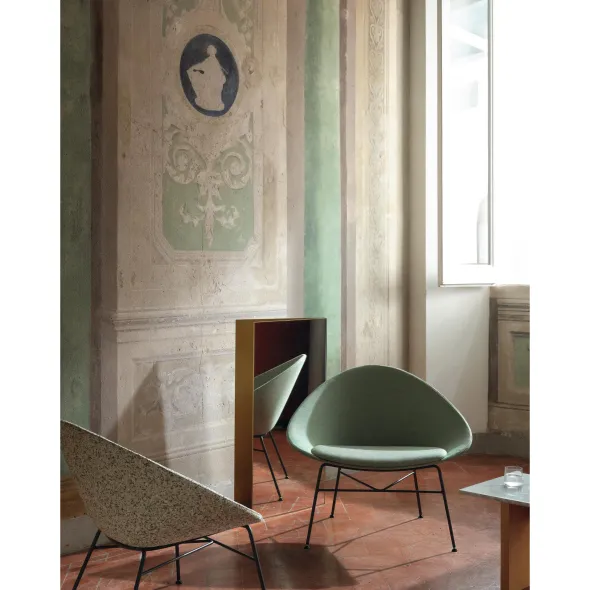 Fauteuil Adell - textile enduit - piétement métallique
