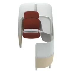 Fauteuil avec extension Brody - tissu - écran acrylique