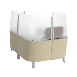 Fauteuil avec extension Brody - tissu - écran acrylique