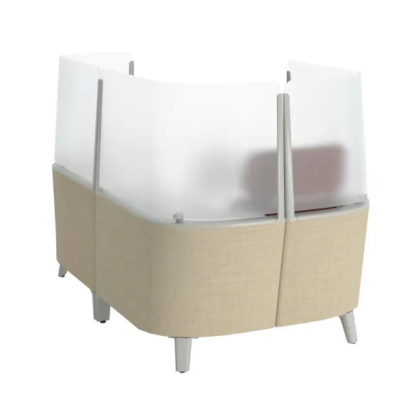 Fauteuil avec extension Brody - tissu - écran acrylique