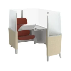 Fauteuil avec extension Brody - tissu - écran acrylique