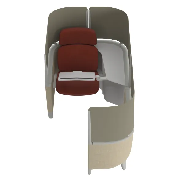 Fauteuil avec extension Brody - tissu - écran tissu
