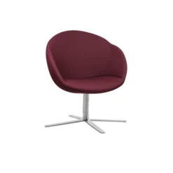 Fauteuil 4 branches sur patins Evy - tissu - unicolore