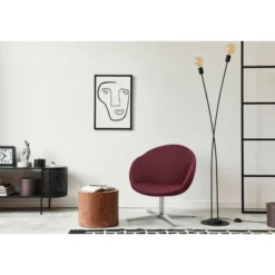 Fauteuil 4 branches sur patins Evy - tissu - unicolore