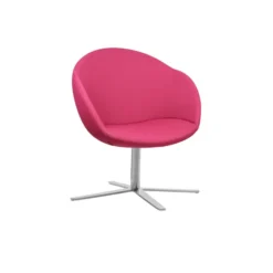 Fauteuil 4 branches sur patins Evy - tissu - unicolore