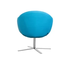 Fauteuil 4 branches sur patins Evy - textile enduit texturé - unicolore