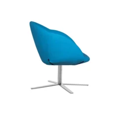 Fauteuil 4 branches sur patins Evy - textile enduit texturé - unicolore