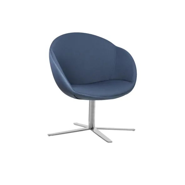 Fauteuil 4 branches sur patins Evy - tissu - bicolore