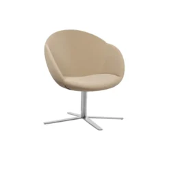 Fauteuil 4 branches sur patins Evy - microfibre - unicolore