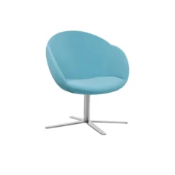 Fauteuil 4 branches sur patins Evy - microfibre - unicolore