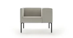 Fauteuil Brix - tissu - avec accoudoir large