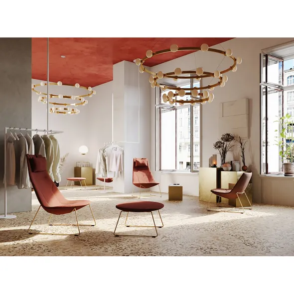 Fauteuil Chic Lounge - tissu - avec appui-tête
