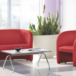 Fauteuil Club Dream - textile enduit rouge