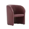 Fauteuil Club Dream - textile enduit bordeaux