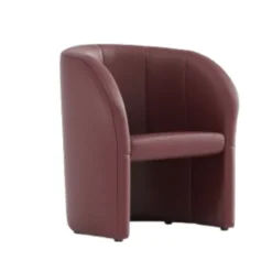 Fauteuil Club Dream - textile enduit bordeaux