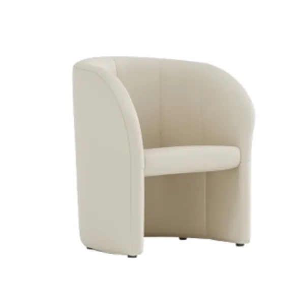 Fauteuil Club Dream - textile enduit crème