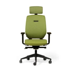 Fauteuil de bureau Artech - tissu - piétement noir - avec appui-tête
