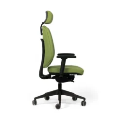 Fauteuil de bureau Artech - tissu - piétement noir - avec appui-tête