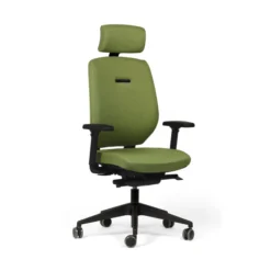 Fauteuil de bureau Artech - tissu - piétement noir - avec appui-tête