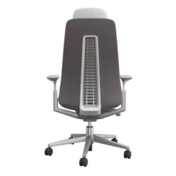 Fauteuil de bureau avec têtière Fern - assise tissu dossier résille
