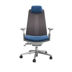 Fauteuil de bureau avec têtière Fern - assise tissu dossier résille