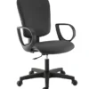 Fauteuil de bureau Bella - textile enduit anthracite Eden - roulette sol dur
