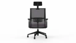 Fauteuil de bureau Comforto 59 - assise tissu - dossier résille - appui-tête