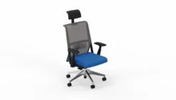 Fauteuil de bureau Comforto 59 - assise tissu - dossier résille - appui-tête