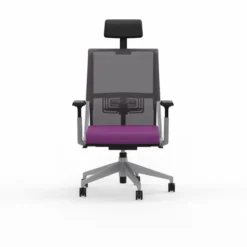 Fauteuil de bureau Comforto 59 - assise tissu - dossier résille - appui-tête