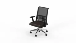 Fauteuil de bureau Comforto 59 - assise cuir - dossier résille