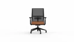 Fauteuil de bureau Comforto 59 - assise cuir - dossier résille