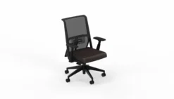 Fauteuil de bureau Comforto 59 - assise cuir - dossier résille