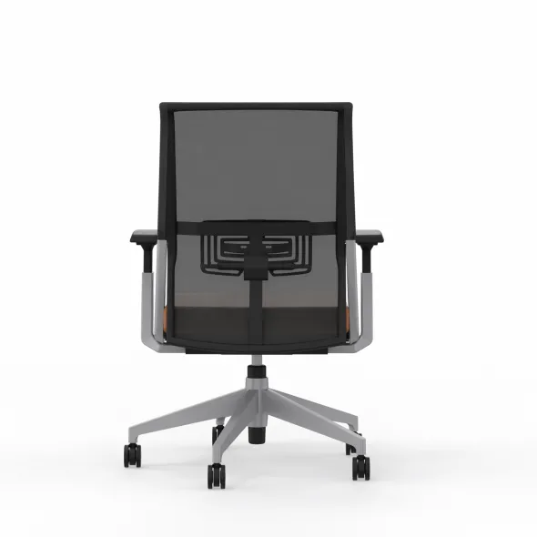 Fauteuil de bureau Comforto 59 - assise cuir - dossier résille