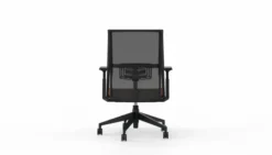 Fauteuil de bureau Comforto 59 - assise cuir - dossier résille